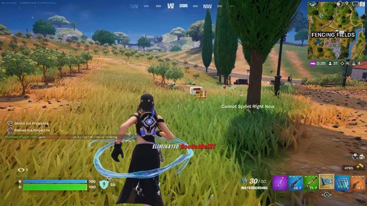 Shut down on 9 elimination streak By Earth Bending Launch On Fortnite_20240430