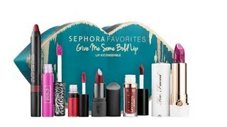 Sephora Favorites Give Me Some Bold Lip Kit (Holiday 2017 Limited Edition) | Unboxing & Swatches
