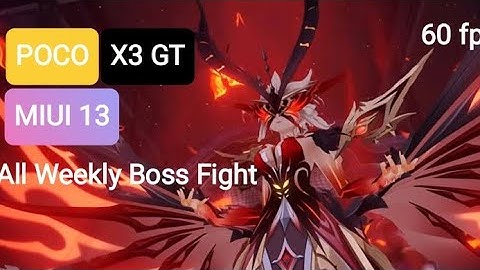 POCO X3 GT MIUI 13 UPDATE | Genshin Impact 60fps | All weekly Bosses Fight
