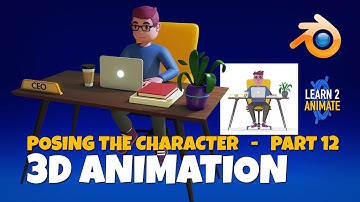 Posing the Character Part 12 Blender 3.1 Beginner Tutorial - Converting a 2D Illustration to 3D