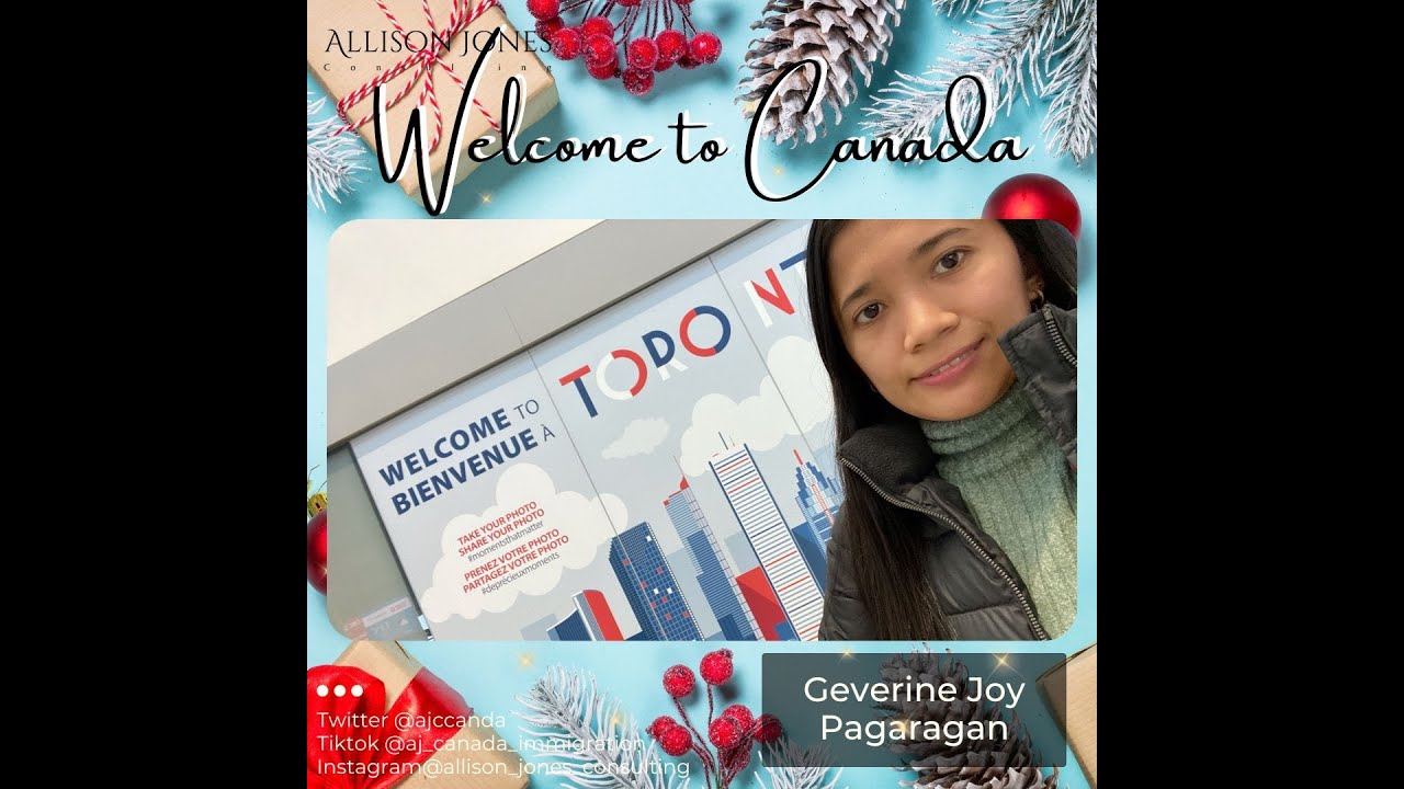 Geverine Joy Pagaragan, welcome to Canada!