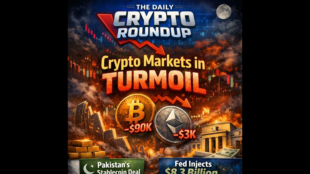 Crypto Markets Pull Back: Bitcoin Below $90K, Fed Liquidity, and Pakistan’s Stablecoin Move