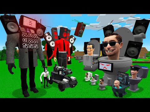 ALL EPISODE TV MAN, SPEAKER MAN vs ALL SKIBIDI TOILET BOSSES In Minecraft  - Garrys Mod 