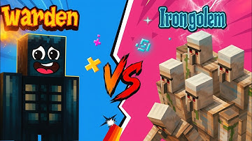 Minecraft Warden vs Iron Golems | Epic Mob Battle Experiment | Who Is Stronger?#fighting #minecraft 