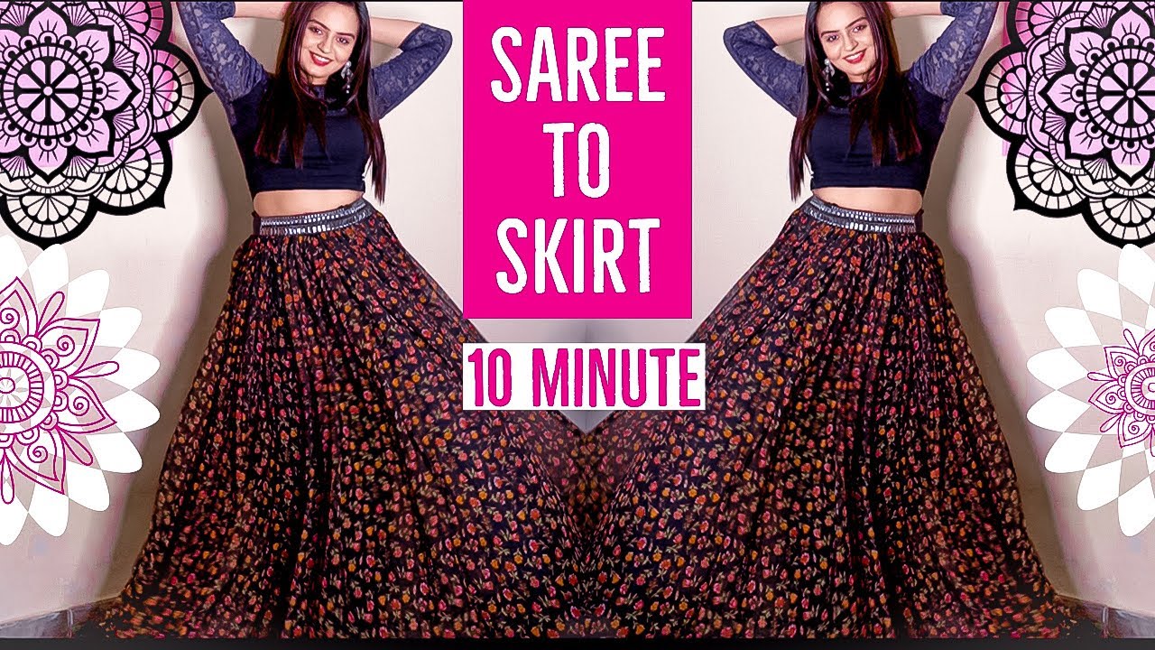 How to transform a saree into a lehenga or a skirt - Quora