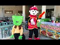 HEY TAYO - COSPLAY BoBoiBoy & Adu Du Siap Minum Es CAPCIN & Makan GORENGAN - Kostum Badut BoBoiBoy