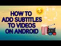 How to add subtitles in mx player updated