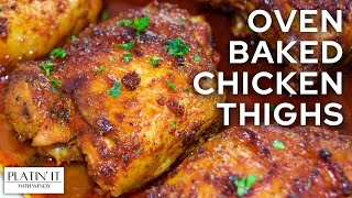 Super CRISPY Oven Baked Chicken Thighs | Everyday Favourites