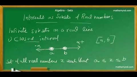 Intervals as Subsets of Real Numbers