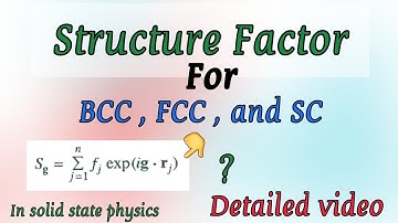Geometrical Structure Factor of bcc , fcc, and sc crystal structures