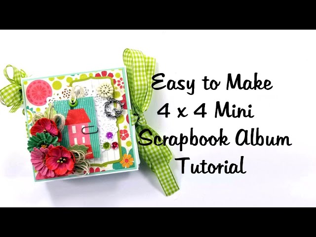 How to make a 4x4 photo mini album brag book, 12x12 paper 