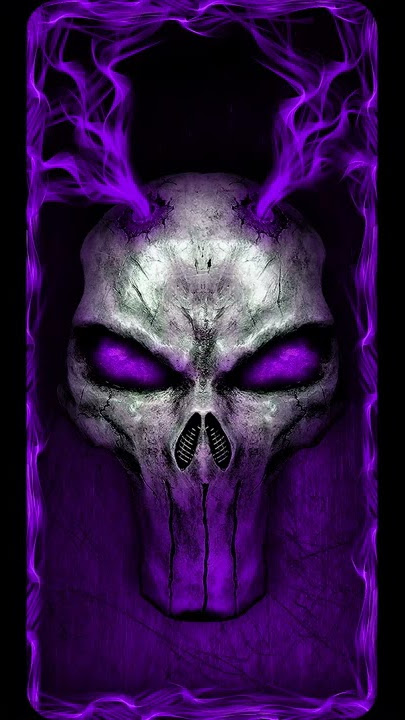 Purple flame skeleton wallpaper Video
