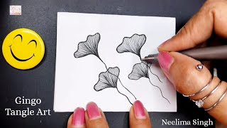 Day 14 of 365 Days of Tangling | Gingo Zentangle