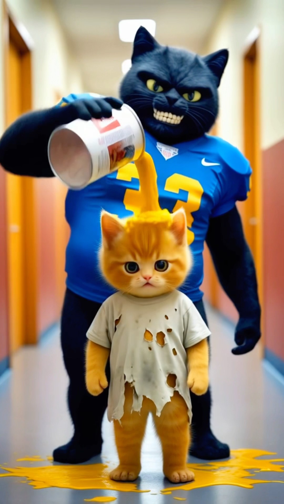 The Story of the Yellow Kitten: From Victim to Champion! ? #school #motivation #cat #respect