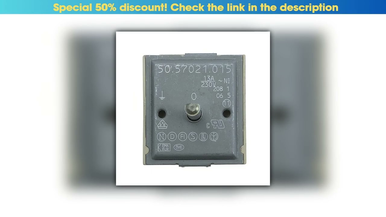 Exclusive 50.57021.015 EGO Single Energy Regulator Stove/Cooktop Control Switch Electric Range Infi
