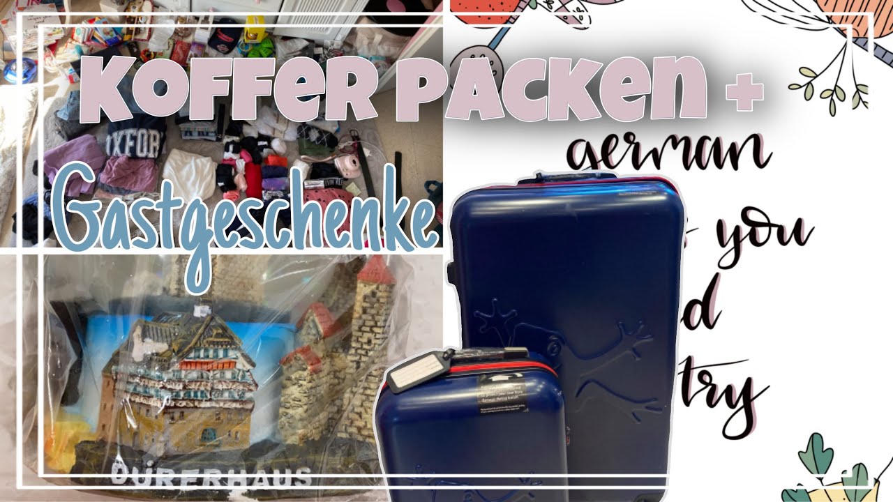 Koffer PACKEN für 1 JAHR + GASTGESCHENKE // Auslandsjahr 2021/22 • USA