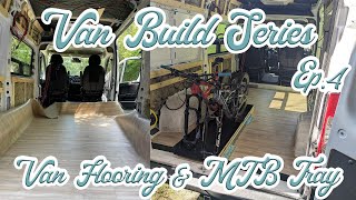 Rolled Vinyl Flooring, Slide Out Bike Tray, and Scopema Seat Swivel Install in our Ram Promaster Van