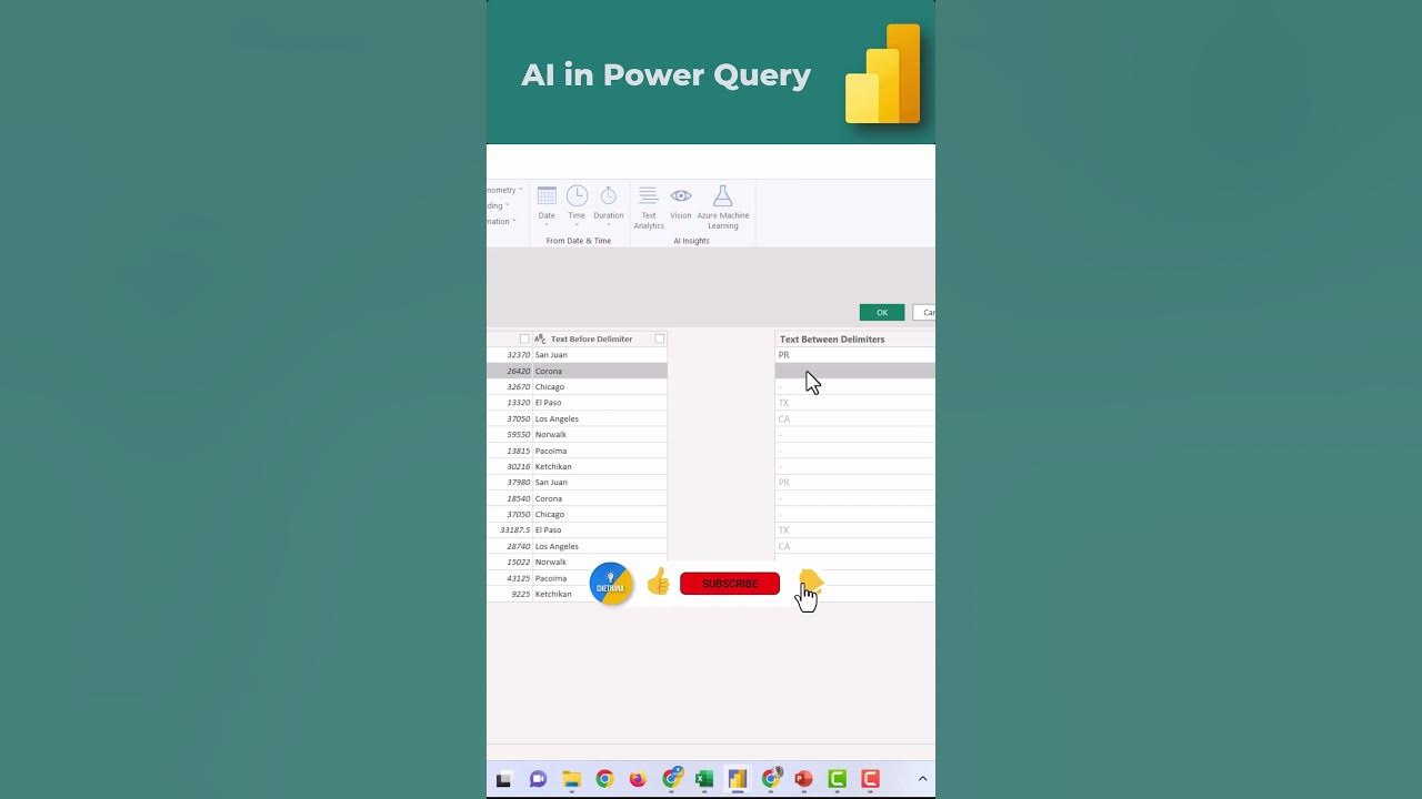 Power Query - Transform data with AI - Column From Examples #powerquery ...