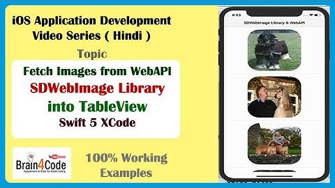 How to fetch images from WebAPI with SDWebImage Library in TableView Using Swift | Hindi | Cocoapods