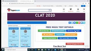 CLAT   Free Mock Test 2020 | Online Test Series |  Important  Questions , Update Syllabus