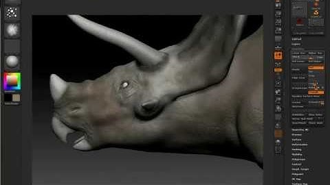 ZBrush 4 polypainting timelapse