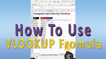 Compare Two List by VLOOKUP Formula How to Use