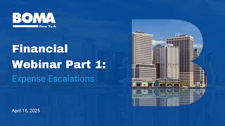 Financial Webinar Part 1: Expense Escalations