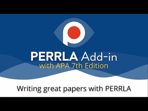 Tutorial for PERRLA for Word (Add-in)