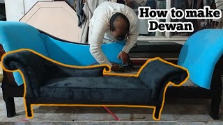 How to make dewan sofa 3 Seater black velvet Design Process step by step screenshot 1