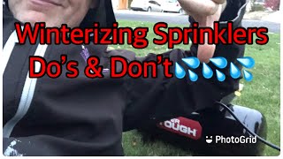 Winterizing Sprinkler System 1st Time Do’s and Do Not’s