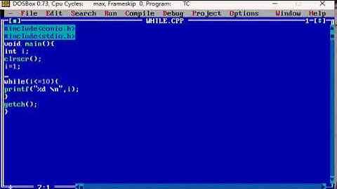 Estructura while en Turbo C
