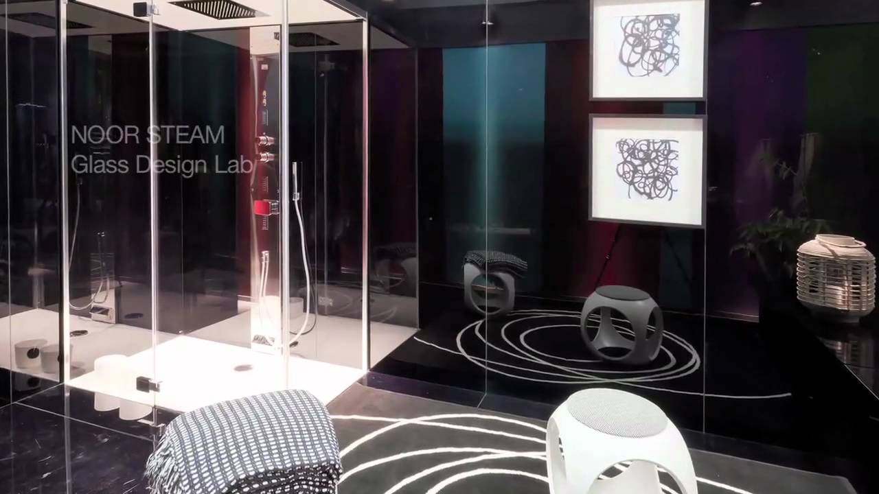 Salle de bain design glass chez hb design paris youtube