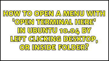 How to open a menu with 