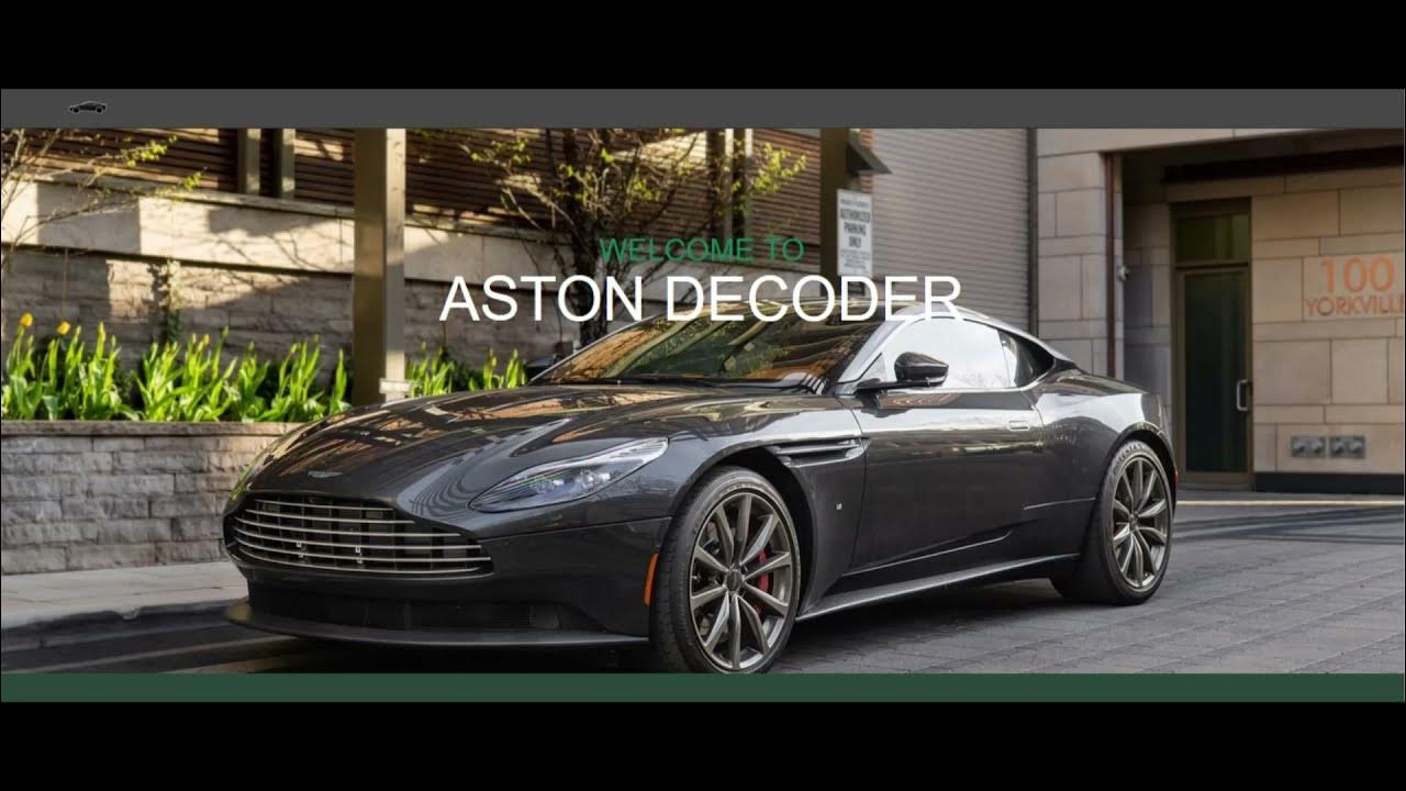 Aston Martin VIN Decoder How to get your Aston Martin
