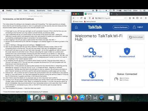 Port Forwarding - TalkTalk router