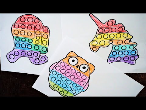 How to make DIY Rainbow Pop it Fidget Toys Video
