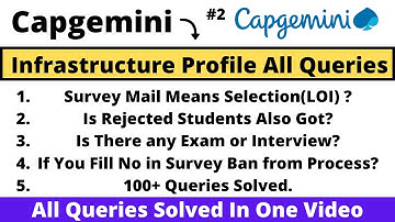 Capgemini Infrastructure Services 2022 BATCH All Queries | 100+ Queries Solved | PART-2 | Capgemini