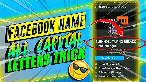 HOW TO CAPITALIZE NAME IN FACEBOOK | HOW TO CAPITAL NAME IN FACEBOOK | CAPSLOCK FB NAME