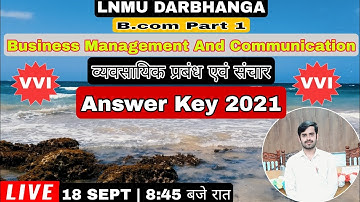 Lnmu B.Com Part 1 Business Management Answer Key 2021