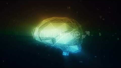 Digital Artificial Intelligence Brain in Cloud of Binary Data | Motion Graphics - Envato elements