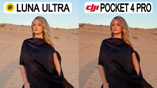 Insta360 Luna Ultra VS Dji Pocket Camera test Comparison Fast look Insta360