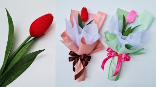 How To Make Tulip Paper Flower For Women’s Day / Paper Flower / Góc nhỏ Handmade