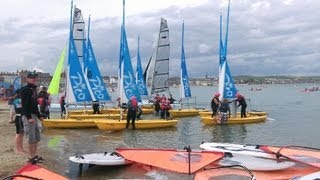 Free have-a-go sailing sessions on Weymouth Beach during the 2012 Olympic games