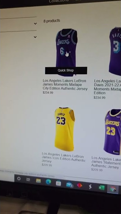 Los Angeles Lakers LeBron James Moments Mixtape City Edition Authentic  Jersey