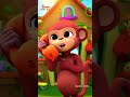 पाँच छोटे बंदर - Five Little Monkeys | Hindi Nursery Rhymes for Children | Galatta Kids | Shorts