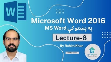 MS  Word Lecture - 8  insert cover fpage, page break, table inserting designing