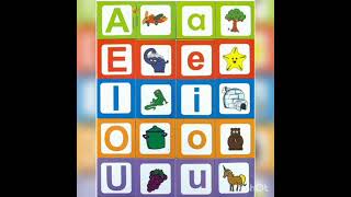 asociación de vocales a través de imágenes #niños#cancionesinfantiles#vocales#colores#lectura