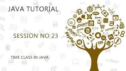 JAVA TUTORIAL  23   TIME CLASS