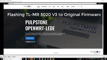 Flashing TL-MR 3020 V3 to Original Firmware