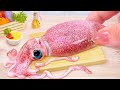 Quick  easy recipes  tasty miniature fried stuffed squid  japanese food tina mini cooking